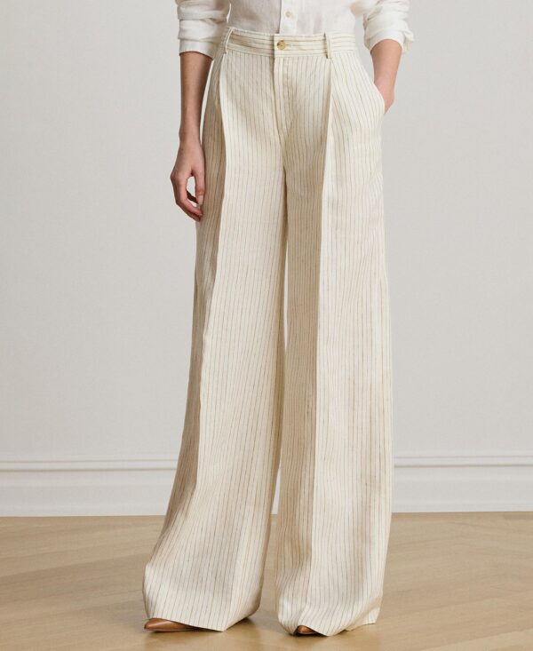 Women's High-Rise Pinstripe Wide-Leg Pants