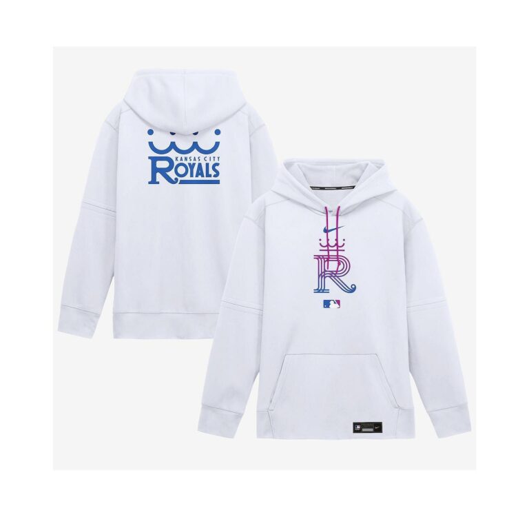 Men's White Kansas City Royals 2026 City Connect Authentic Collection Therma-FIT Hoodie