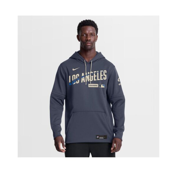 Men's Navy Los Angeles Dodgers Authentic Collection City Connect Therma-FIT Hoodie