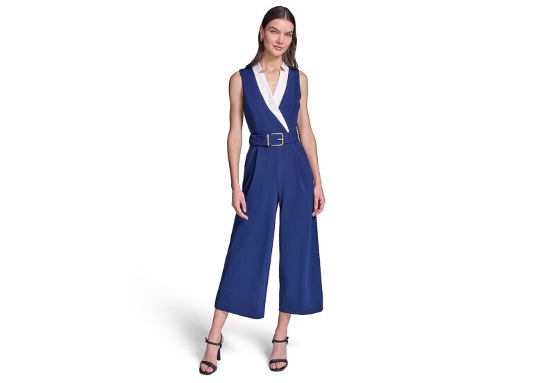 Women's Surplice Scuba Crepe Jumpsuit