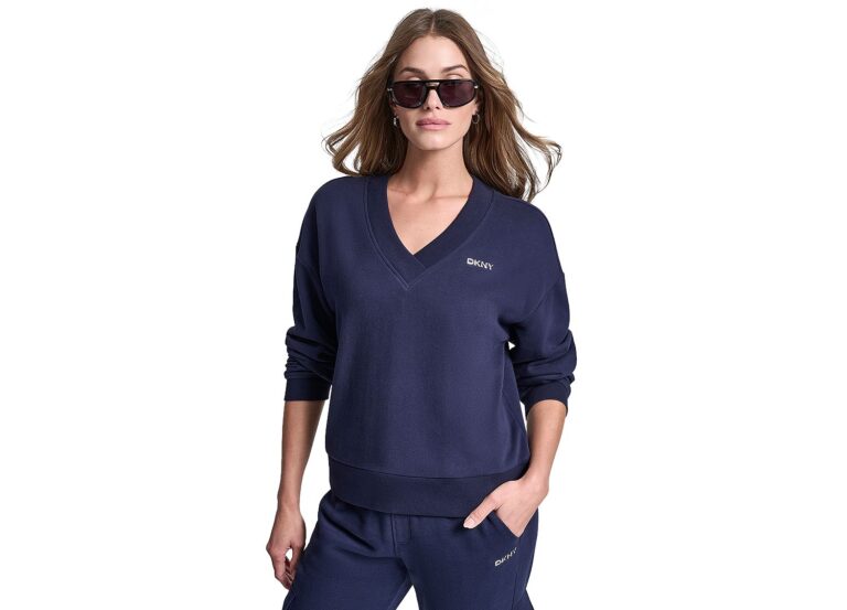 Sport Women's Metallic Bubble Logo V-Neck Sweatshirt