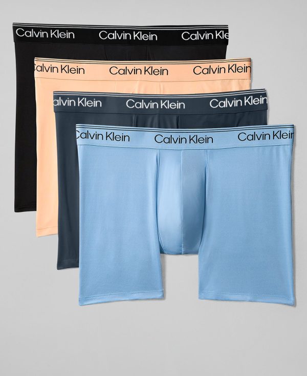Men's Microfiber Stretch Boxer Briefs, 4-Pack