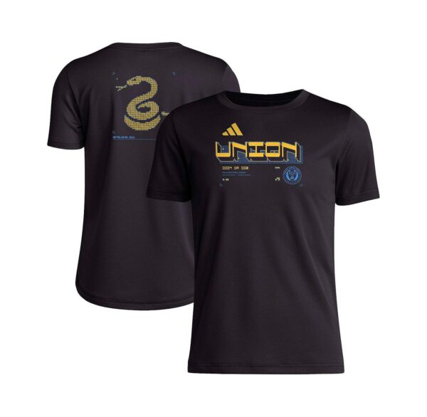 Big Boys and Girls Black Philadelphia Union 2026 Anthem AEROREADY Pregame T-Shirt