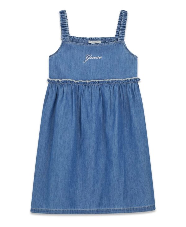 Girls' 7-16 Chambray Sleeveless Tank Dress