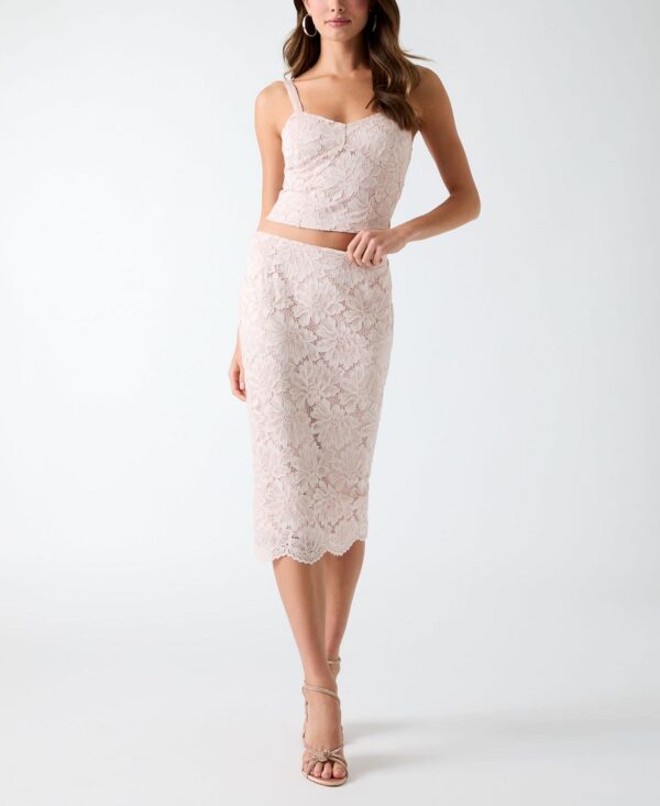 Women's Katrina Midi Lace Pencil Skirt