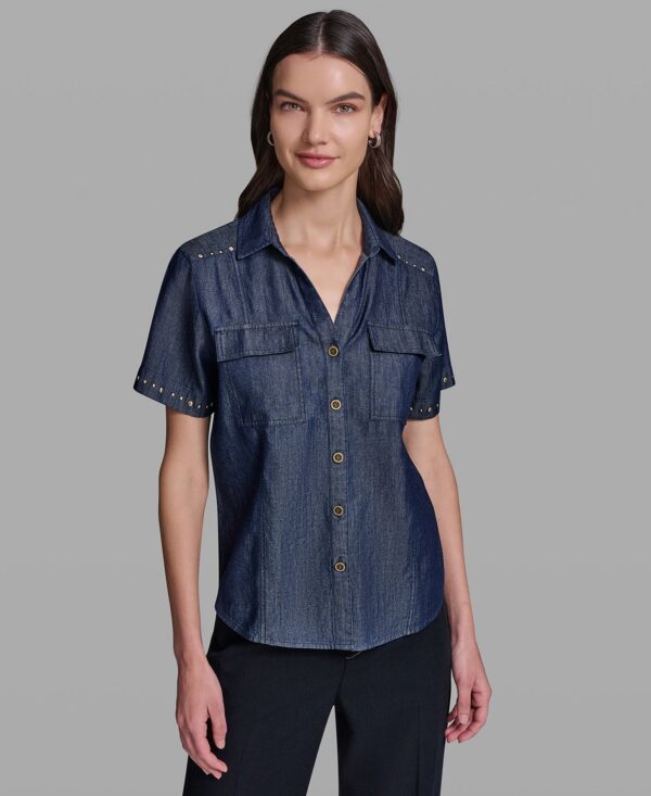 Petite Short-Sleeve Blouse