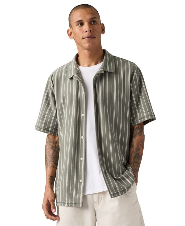 Men's Premium Short-Sleeve Knit Camp Shirt