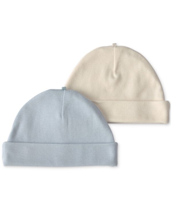 Baby Boys' Newborn Caps, 2-Pack