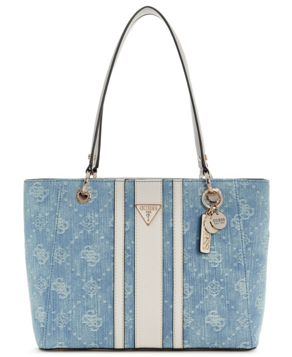 Noelle II Washed Denim Large Tote Handbag