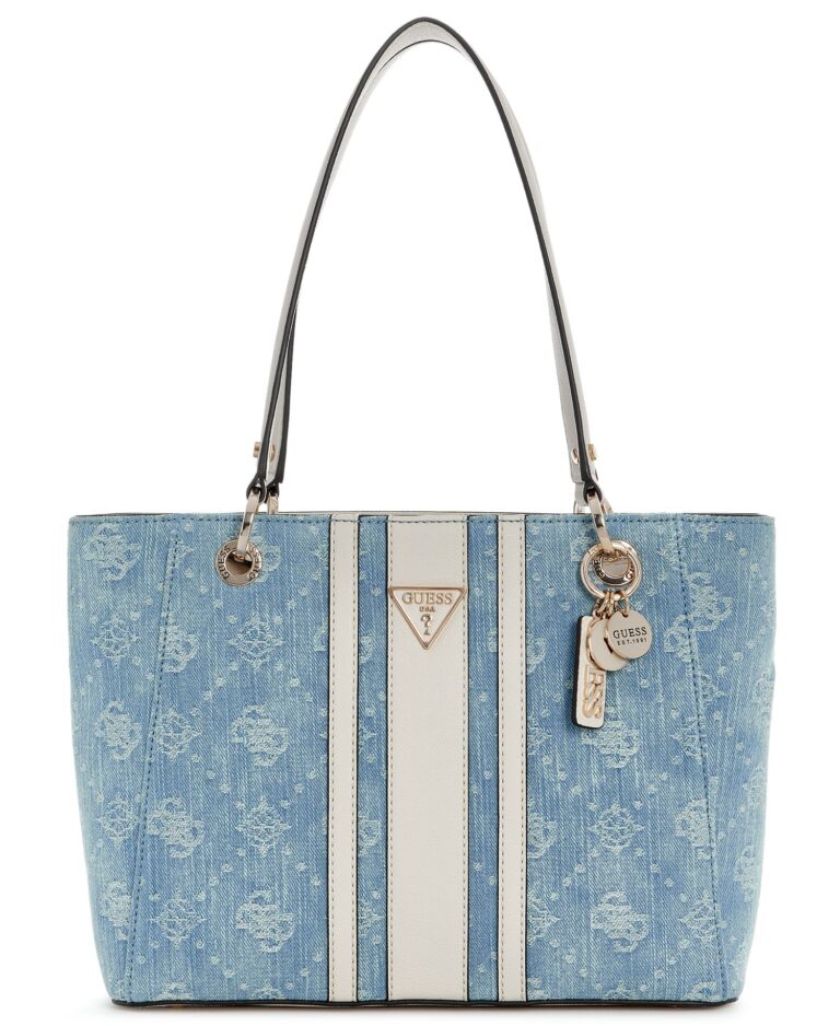 Noelle II Washed Denim Large Tote Handbag