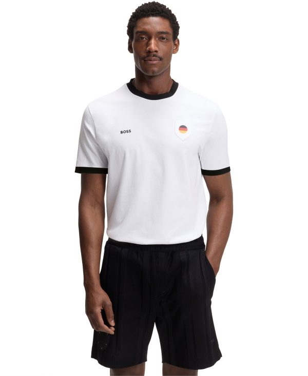 Men's Stretch-Cotton Germany Country Flag Logo T-Shirt