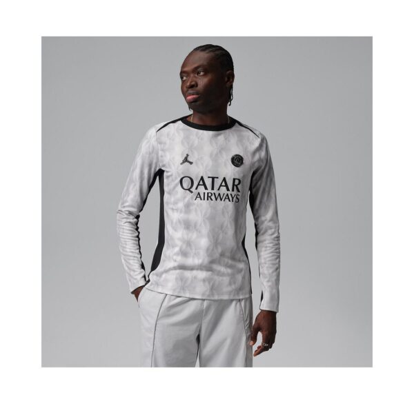 Men's Black Paris Saint-Germain Long Sleeve Pre-Match Dri-FIT Top