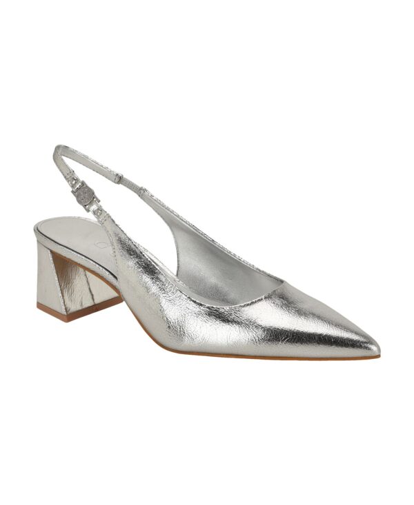 Women's Sinya Leather Block Heel Slingback Pumps