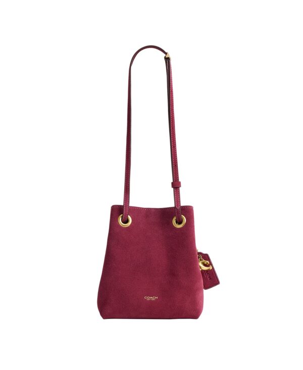 Jade Small Suede Drawstring Crossbody Bag