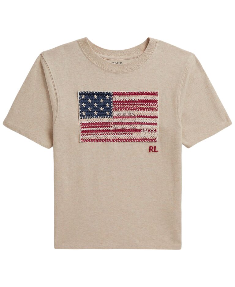 Girls' 7-16 Flag Short-Sleeve Jersey T-Shirt