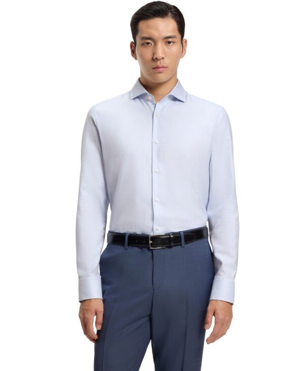 Men's Cotton Twill Slim-Fit Dress Shirt