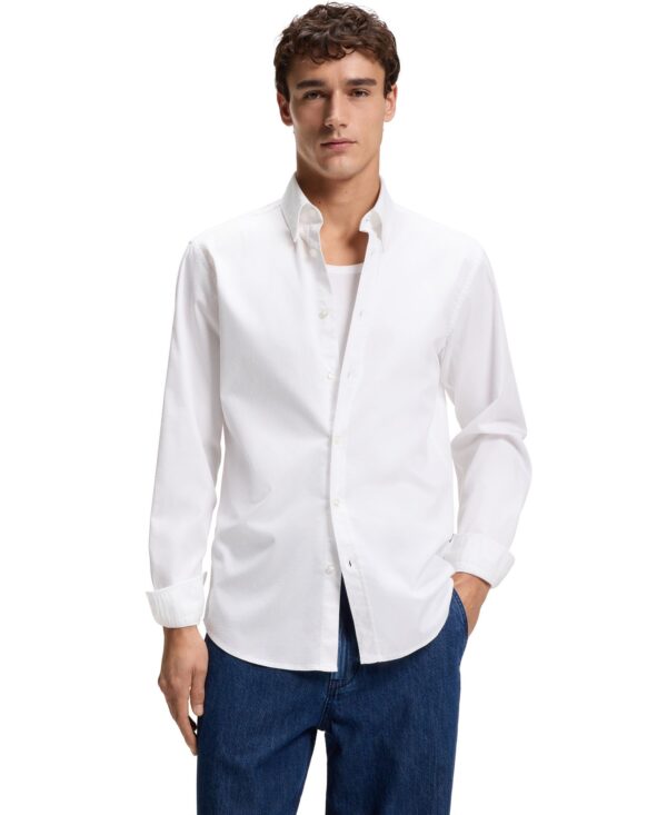 Men's Regular-Fit Stretch-Cotton Dobby Shirt