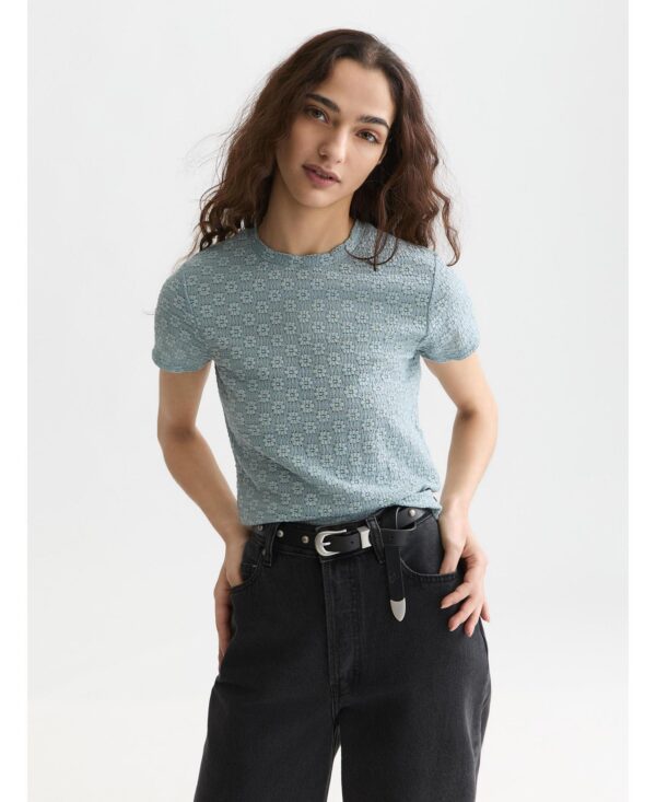 Scotch and Soda Women's Open Structure Slim-Fit T-Shirt