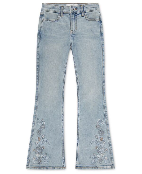 Girls' 7-16 Floral Trail Flare-Leg Jeans
