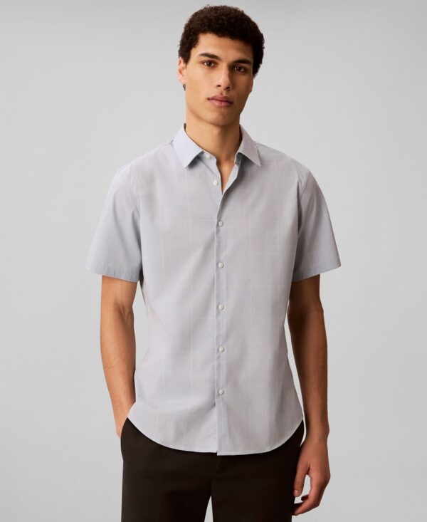 Men's Windowpane Sup Short-Sleeve Shirt