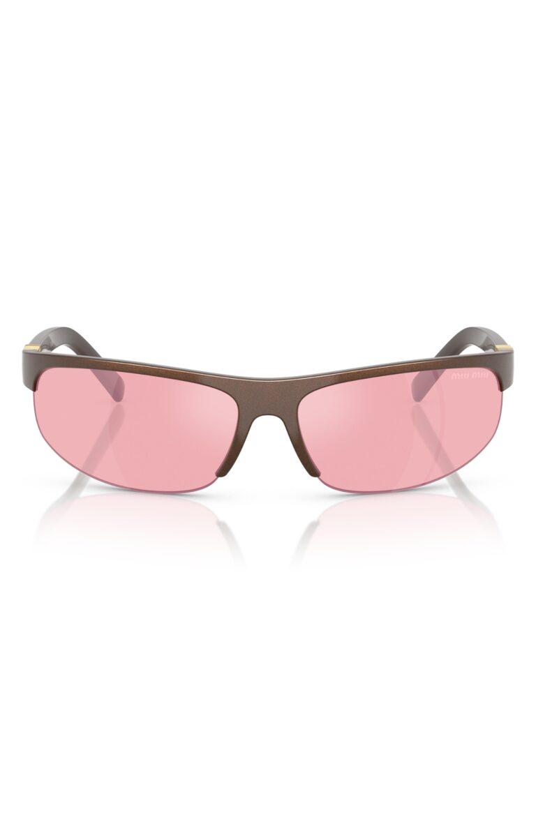68mm Gradient Oversize Oval Sunglasses