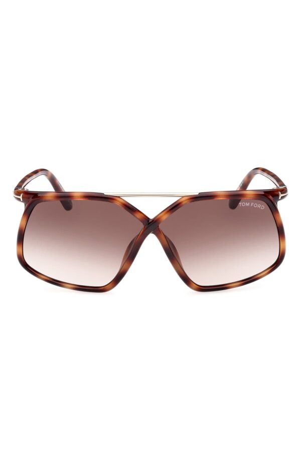 Meryl 64mm Gradient Polarized Oversize Square Sunglasses