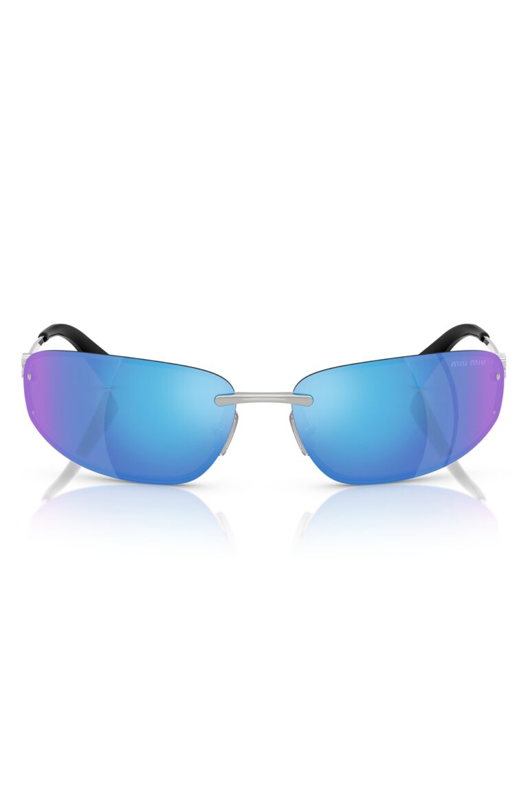 69mm Oversize Oval Sunglasses
