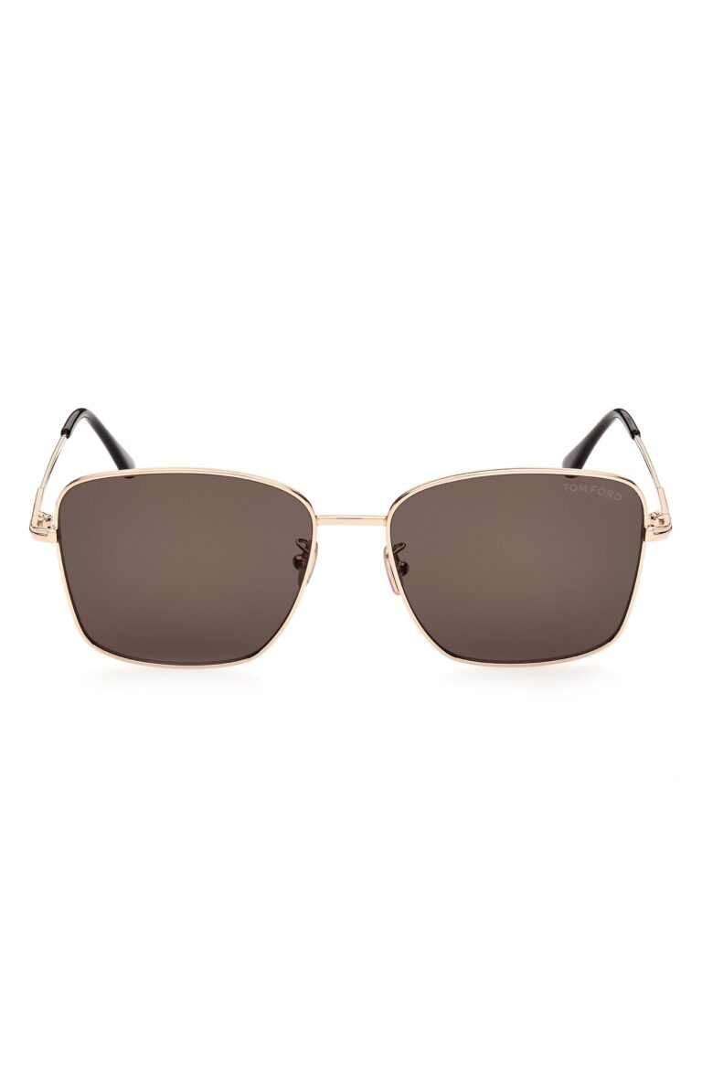 60mm Gradient Rectangle Sunglasses