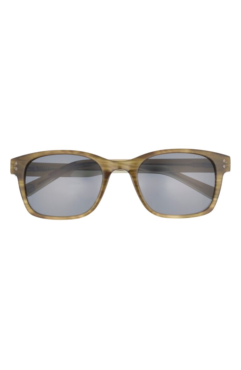 56mm Polarized Rectangular Sunglasses