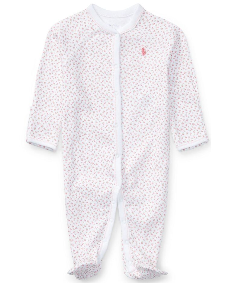 Baby Girls Floral Cotton Coverall