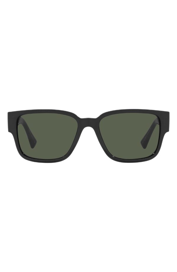 Havana 57mm Rectangular Sunglasses