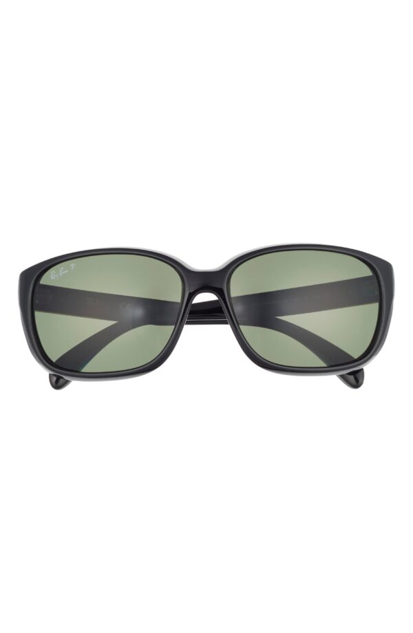 58mm Polarized Gradient Square Sunglasses
