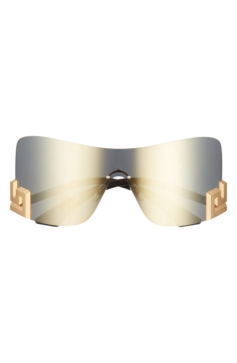40mm Irregular Mirror Shield Sunglasses