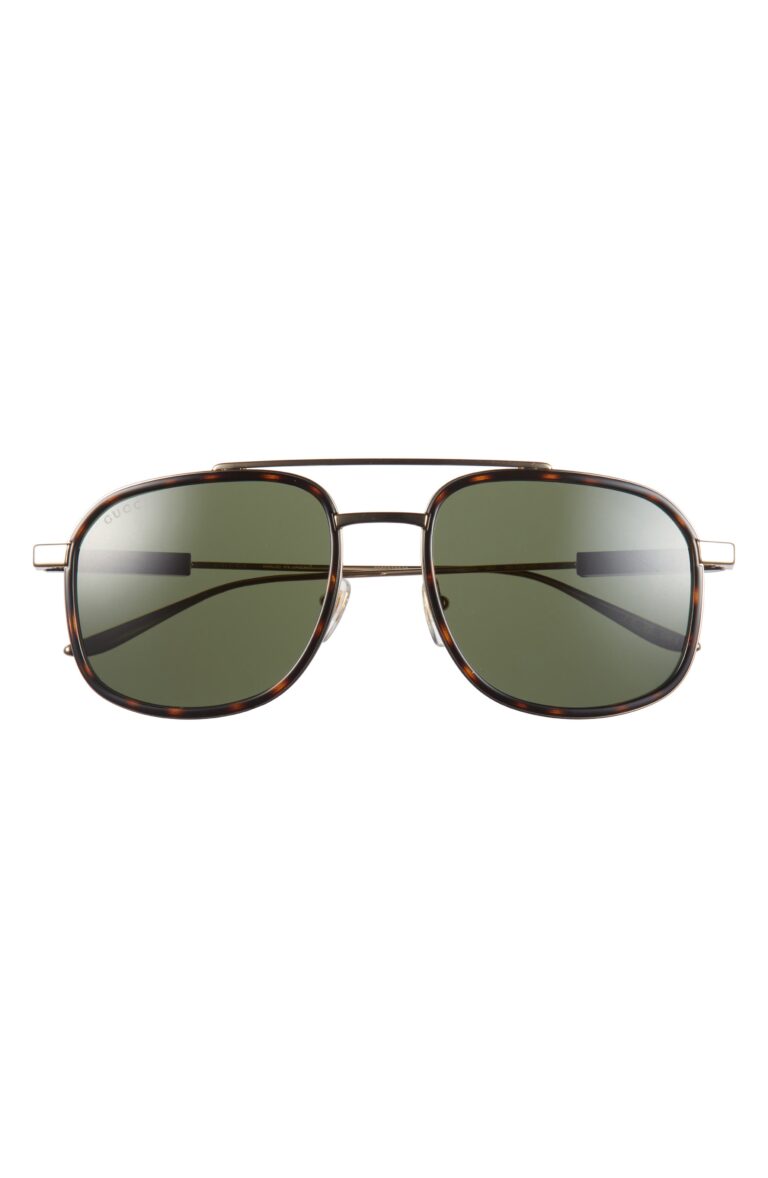 56mm Aviator Sunglasses