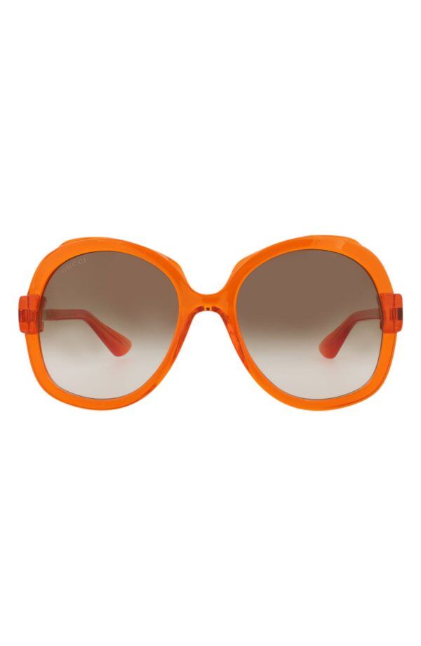 57mm Gradient Round Sunglasses