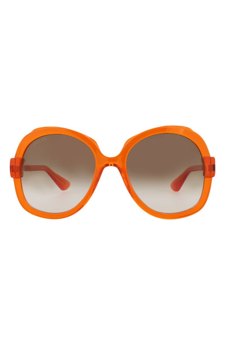 57mm Gradient Round Sunglasses