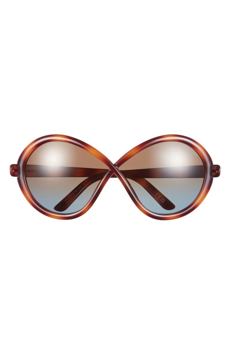 68mm Gradient Butterfly Sunglasses