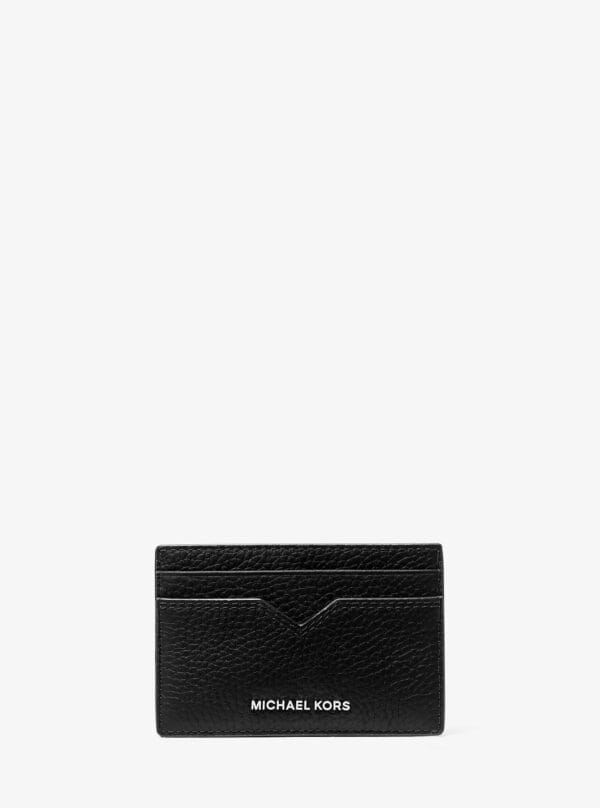 hudson pebbled leather card case