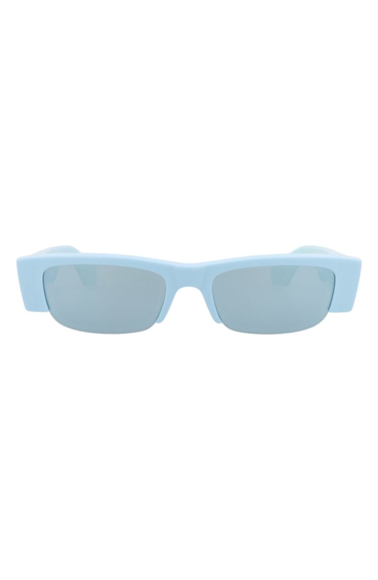 54mm Half Rim Rectangular Sunglasses