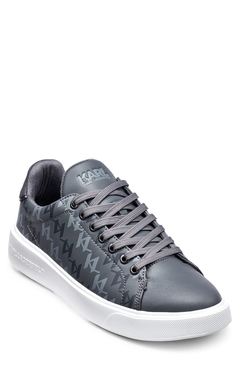 Side Logo Grid Low Top Sneaker (Men)