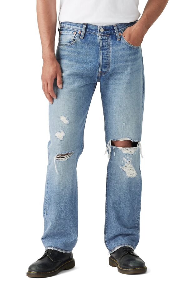 501® Original Ripped Straight Leg Jeans