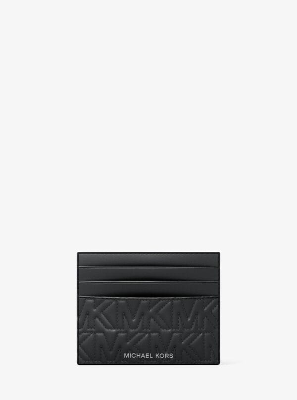 hudson quilted logo card case