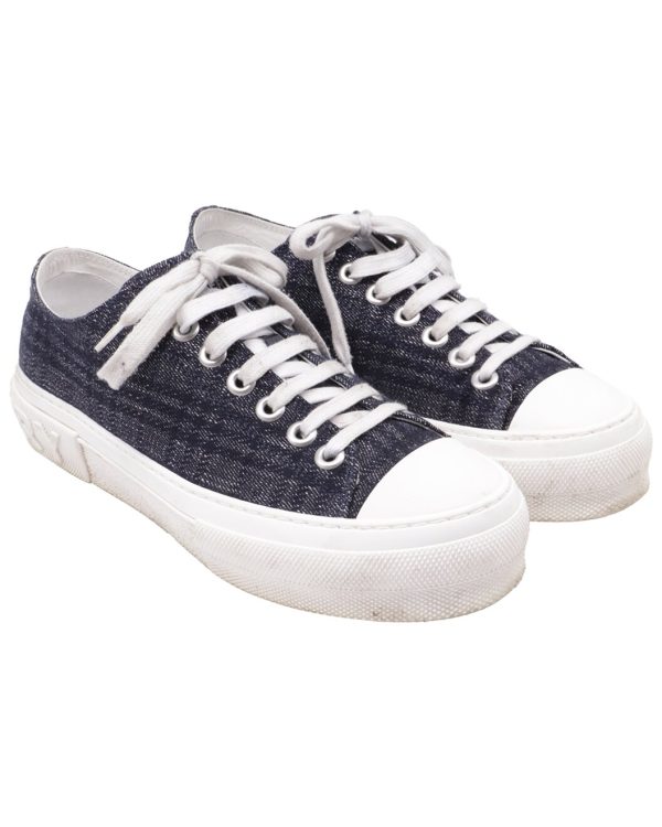 Women's Denim Jack Check Low-Top Sneaker (Authentic Pre-Loved)
