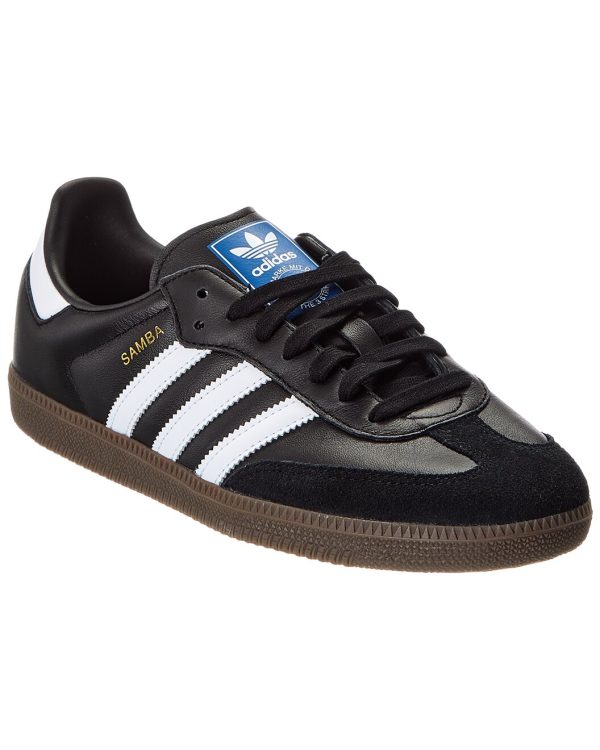 Men's Samba Noir Leather & Suede Sneaker