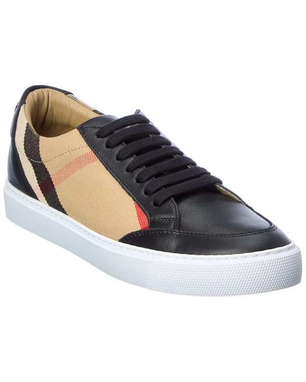 House Check Canvas & Leather Sneaker
