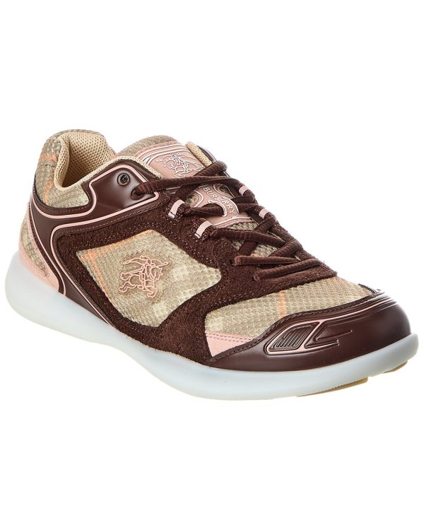 Check Mesh & Suede Sneaker