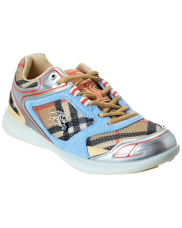 Check Mesh & Leather Sneaker