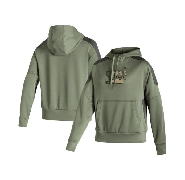 Women's Olive Texas A&M Aggies Salute to Service Military-Inspired Appreciation Pullover Hoodie