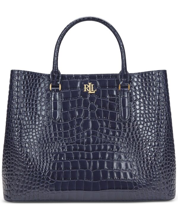 Marcy Large Embossed Satchel Bag