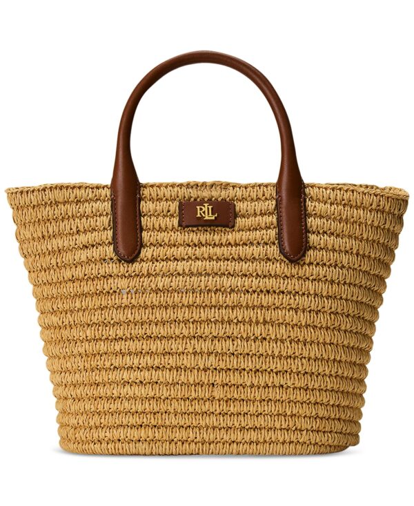 Brie Small Woven Straw Tote Bag